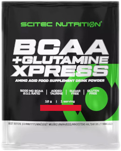 Kompleks aminokwasów Scitec Nutrition BCAA+Glutamine Xpress 12g Arbuzowy (5999100022546) - obraz 1