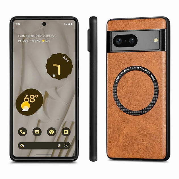 Чехол Leather Hybrid для Google Pixel 7 Pro (MagSafe) Коричневый – фото ...
