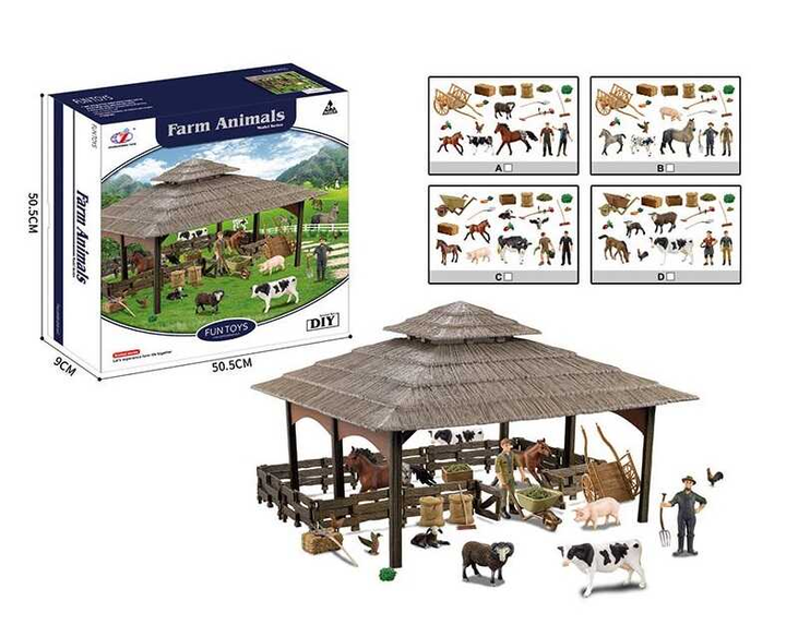 Игровой набор домашних животных Игрушечная ферма 22шт (H6600)
