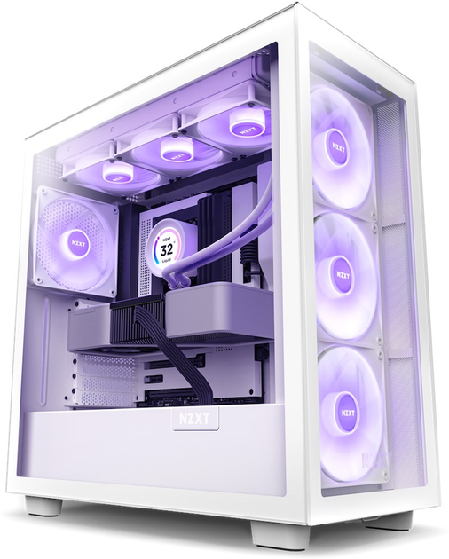 Корпус NZXT H Series H7 Elite 2023 Edition ATX Mid Tower Chassis All White color (CM-H71EW-02) - зображення 1