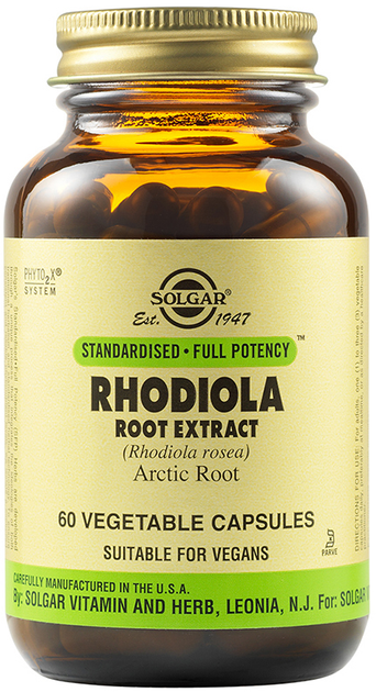 Suplement diety Solgar Rhodiola Root 60 kapsułek (33984041394) - obraz 1