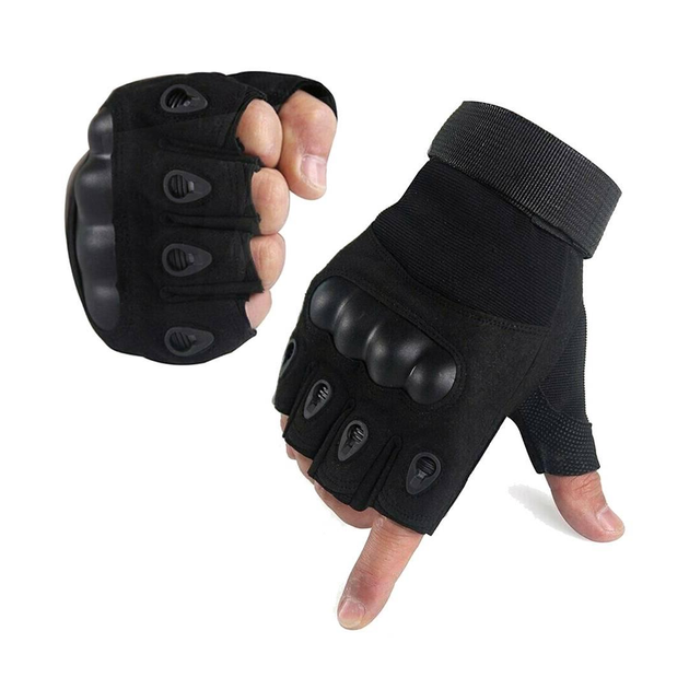Тактичні рукавички чорні CQR 50494 - зображення 1