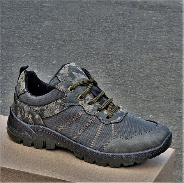 Кросівки чоловічі тактичні хакі камуфляж черевики 42р Код: 2097 - зображення 1
