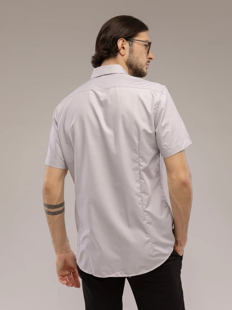 Рубашка для мужчин с коротким рукавом BROSTEM 4707As*** Светло - серая 4XL - изображение 2