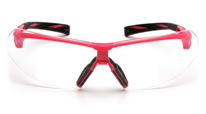 Очки защитные открытые Pyramex Onix Pink (clear) прозрачные в розовой оправе - изображение 2