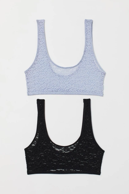 Бюстгальтер (2шт) H&M M черно бирюзовый 25081003924 - Фото 1 Бюстгальтер (2шт) H&M M черно бирюзовый 25081003924 - изображение 1
