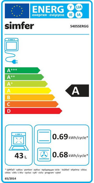 Kuchenka gazowa z piekarnikiem elektrycznym Simfer 5405SERGG (8699272096259) - obraz 2