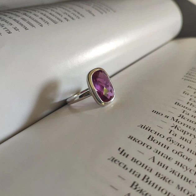 Серебряное кольцо с александритом 8.425ct, вес изделия 4,53 гр (2144908) - изображение 9