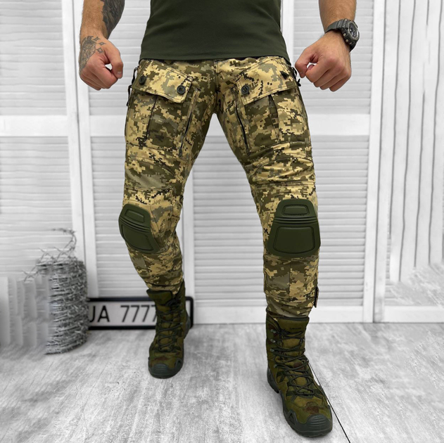 Мужские Брюки Combat с отсеками для Наколенников / Штурмовые Брюки рип-стоп пиксель размер XL - изображение 2