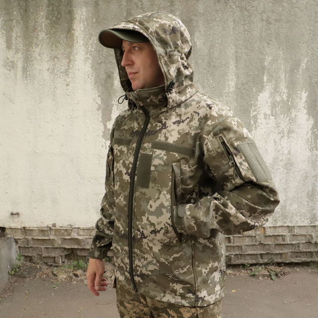 Тактична куртка "Шторм" Softshell піксель розмір 50 (911) - зображення 2