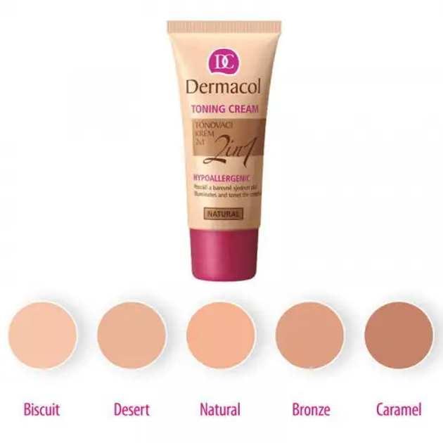 Тональний крем Dermacol Toning Cream 2 in 1 Desert 30 мл (85952539) - зображення 2