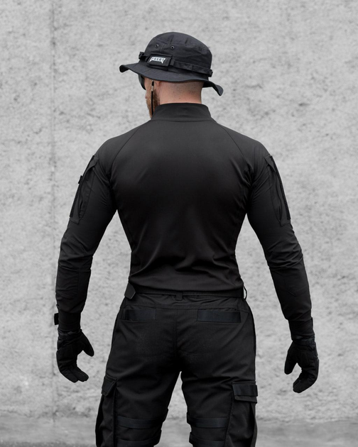 Чоловіча тактична сорочка Убакс чорний під шеврони армійська XL - зображення 2