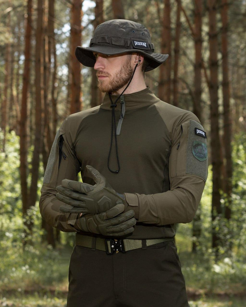 Мужская тактическая рубашка Убакс хаки под шевроны армейская XL - изображение 2