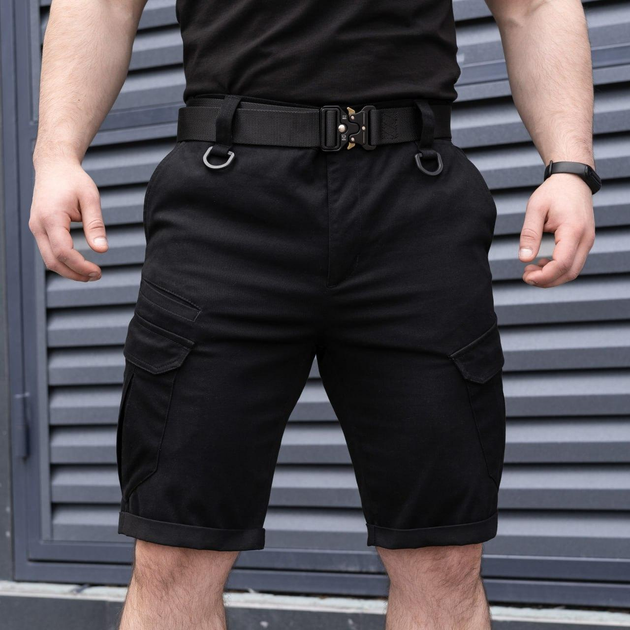 Мужские тактические шорты черные Карго на лето S - изображение 1