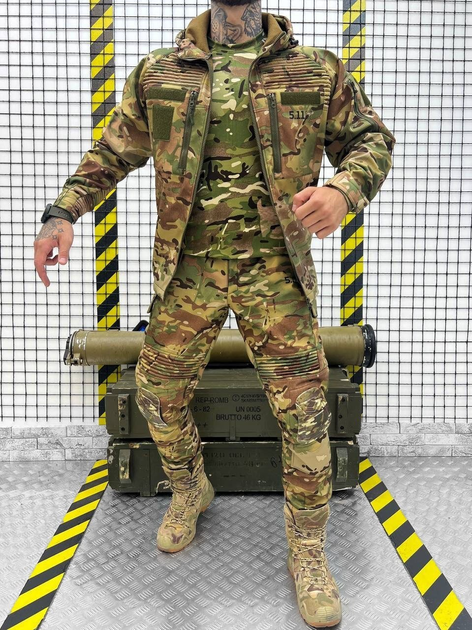 Тактичний осінній військовий комплект 5.11 ( Куртка + Штани ), Камуфляж: Мультикам, Розмір: S - зображення 1
