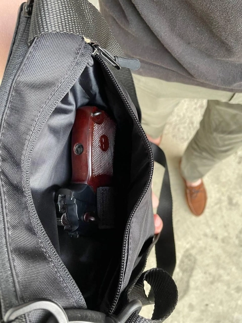 Мужская Кобура-сумка для скрытого ношения пистолета, кобуры скрытого ношения, тактическая оружейная сумка кобура черная - изображение 2
