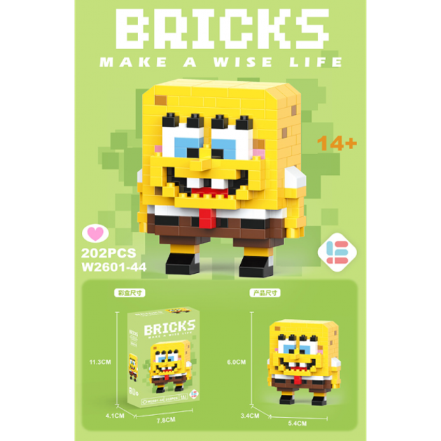 Конструктор фігурка Spongebob square pants (спанч боб) губка боб для ...