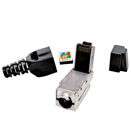 Конектор мережевий RJ45, STP, cat.6A, 50μ, 1.45мм, зі вставкою Kingda LW-NP-021-C6A - зображення 6
