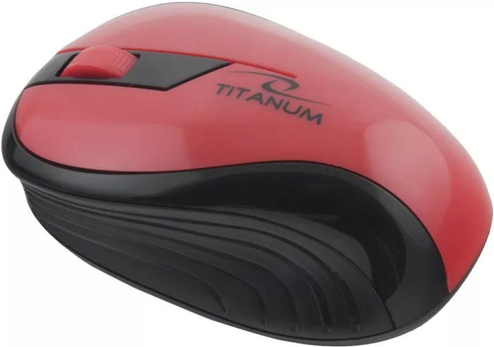 Миша Esperanza Titanum TM114R Wireless Black/Red (5901299904756) - зображення 2