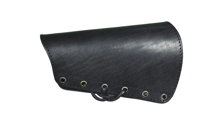 Патронташ на приклад на 6 патронов 16 калибра кожаный (чёрный) - изображение 2