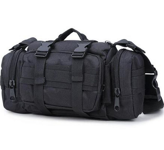 Тактична сумка підсумок на пояс Tactic нагрудна сумка через плече 5 л Чорна (104-black) - зображення 1