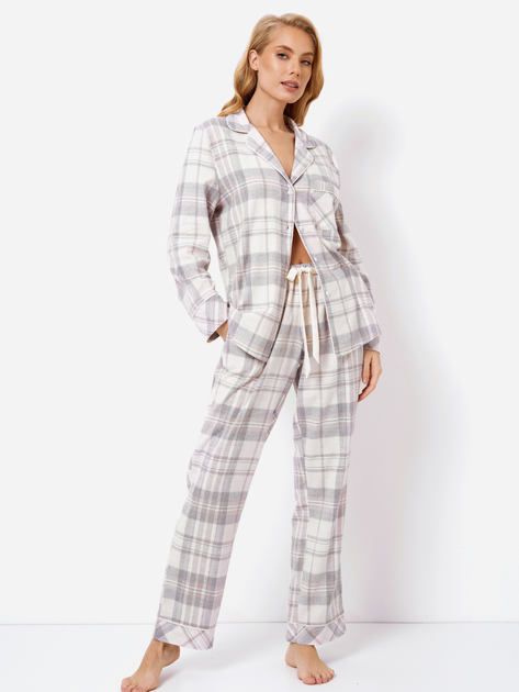 Піжама (сорочка + штани) Aruelle Avery pajama long 2XL Сіра (5905616142142) - зображення 1
