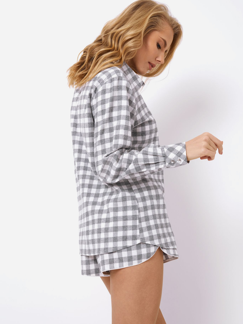 Piżama (koszula + spodenki) Aruelle Stacy pajama short S Szara (5905616144115) - obraz 2