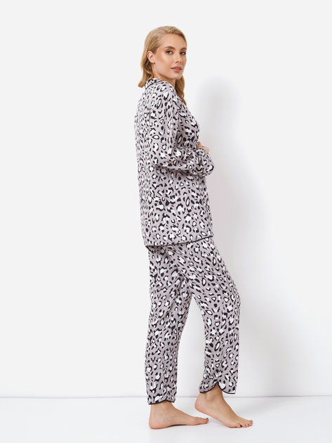Піжама (сорочка + штани) Aruelle Valencia pajama long M Сіра (5905616144320) - зображення 3