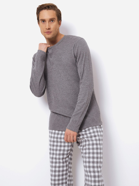Piżama (bluza + spodnie) Aruelle Stefan pajama long M Szara (5905616145372) - obraz 3