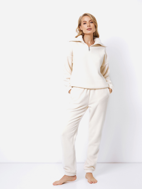 Домашній костюм (кофта + штани) Aruelle Teodora set soft L Білий (5905616140131) - зображення 1