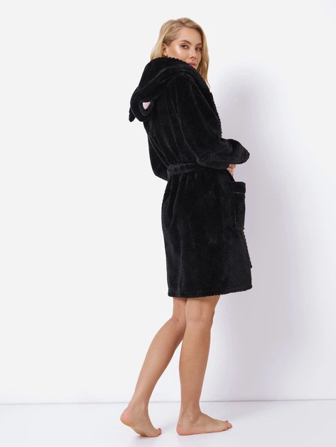 Szlafrok Aruelle Dionella bathrobe M Czarny (5905616140698) - obraz 2