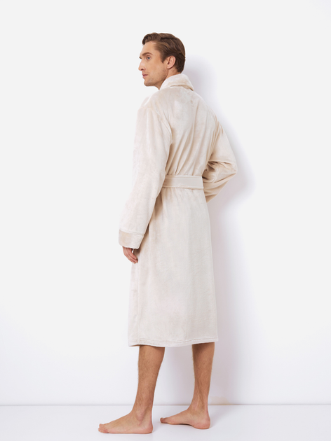Szlafrok Aruelle Henry bathrobe M Kremowy (5905616144924) - obraz 2