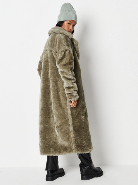 Эко шуба женская Missguided O1448597 34 Хаки (DN5059383267536) 