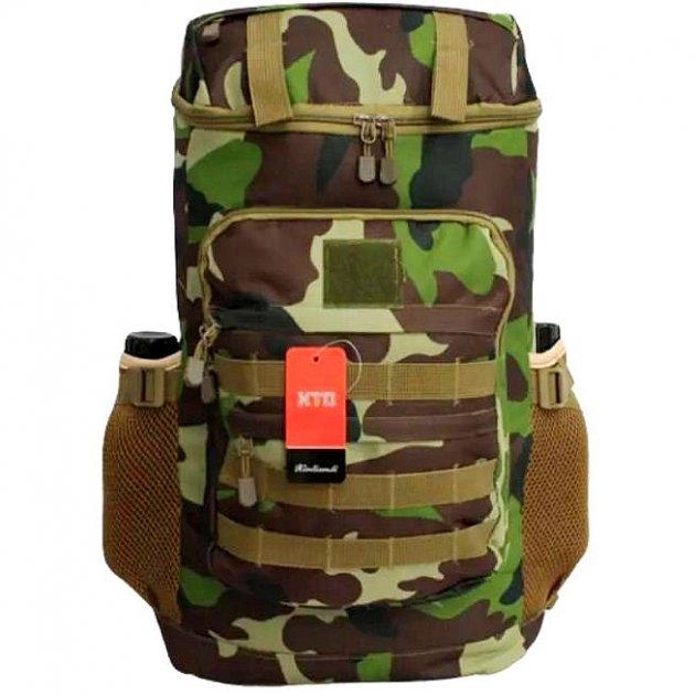 Рюкзак тактический военный 0871 40л Molle зеленый камуфляж - изображение 1