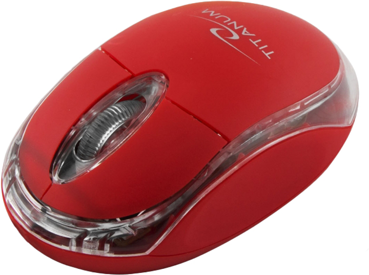 Mysz bezprzewodowa Esperanza Titanum TM120R Czerwony (5901299926130) - obraz 1
