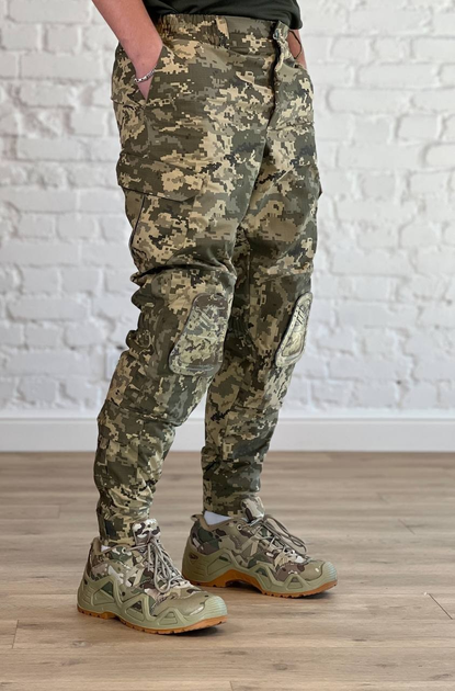Тактичні штани ріп-стоп з флісовою підкладкою з НАКОЛІННИКАМИ Піксель S - зображення 2