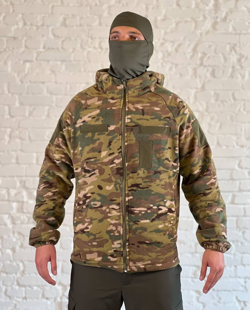 Военная флиска с капюшоном для ВСУ Мультикам XL - изображение 2