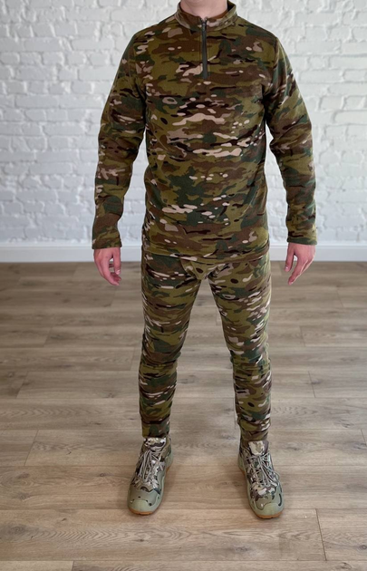 Військово-тактичний костюм пуловер + штани для ЗСУ, НГУ на флісі осінній Мультикам XXXL - зображення 2