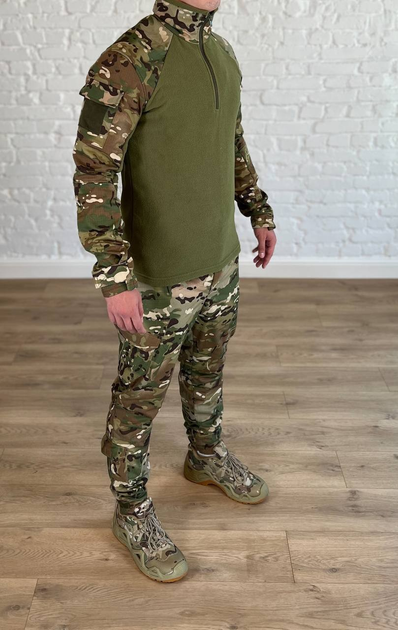 Военно-тактическая форма на флисе рип-стоп убакс со штанами Олива M - изображение 2