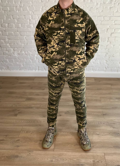 Военно-тактический костюм для ВСУ, НГУ осенний на флисе Пиксель L - изображение 1