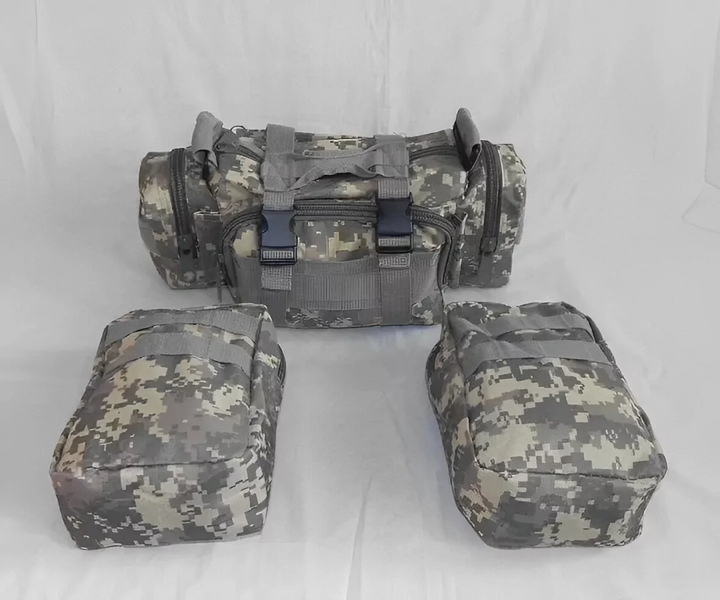 Армійський військовий тактичний рюкзак для ЗСУ на 60 л Піксель Оксфорд 600D зі стропами MOLLE та знімнними 3 підсумками водонепроникний - зображення 2