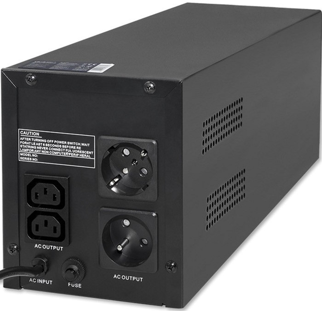 ДБЖ Qoltec Monolith 1200VA 720W (5901878537757) - зображення 3