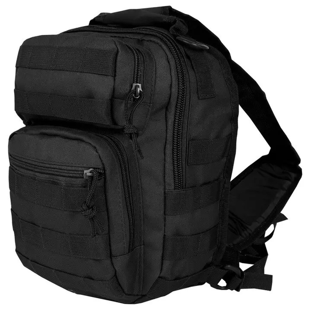 Туристичний рюкзак однолямочний 10л Mil-tec "ASSAULT" Black 14059102 - зображення 1