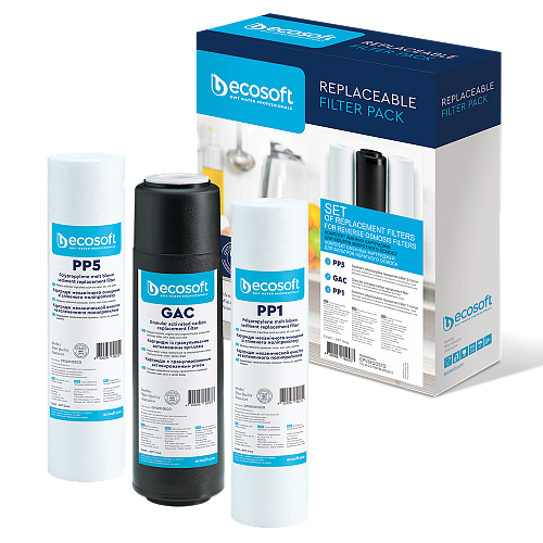 Годовой запас картриджей для фильтра обратного осмоса Ecosoft Standard 5-50 - изображение 2