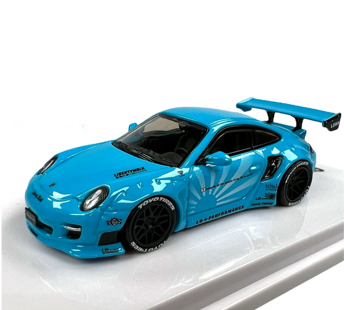 ミニカー INNO64 1/64 997 LIBERTY WALK Модель автомобіля Porsche 911 (997) Liberty Walk Blue by INNO64