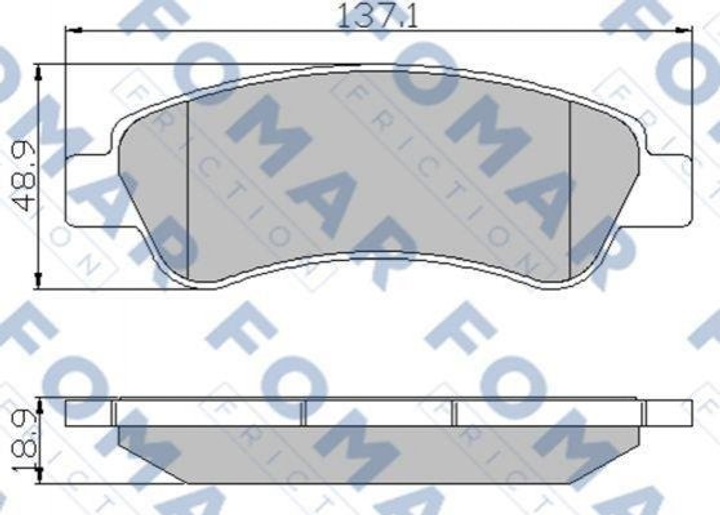 Тормозные колодки FOMAR FO924381 Citroen Jumper; Peugeot Boxer; Fiat Ducato 425359, 425360, 425469 - изображение 1
