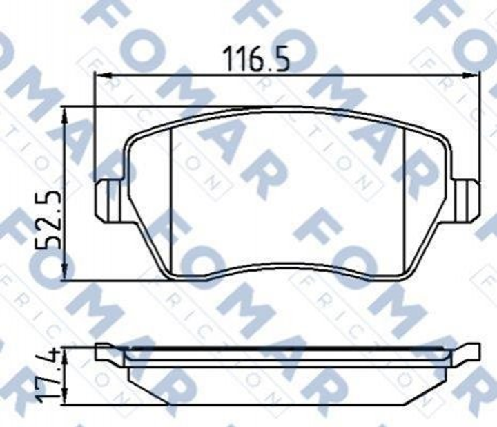 Тормозные колодки FOMAR FO921181 Renault Kangoo, Clio, Zoe, Captur, Duster, Megane, Twingo, Logan; Dacia Logan, Duster; Nissan Micra, Note, Tiida; Suzuki Swift 4106084481R, 410608481R, 41060AX601 - изображение 1