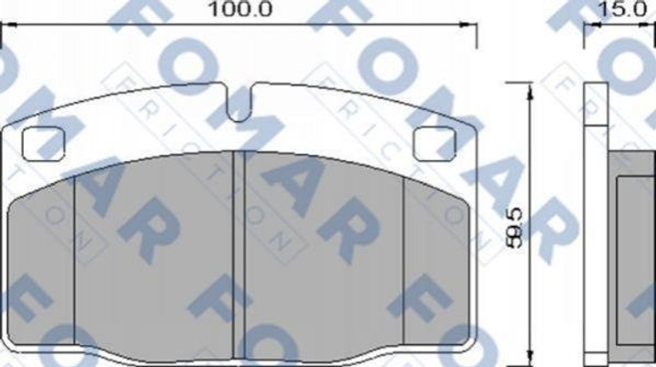 Тормозные колодки FOMAR FO426981 Opel Kadett, Vectra, Ascona, Omega, Astra 1605586, 1605731, 1605783 - изображение 1