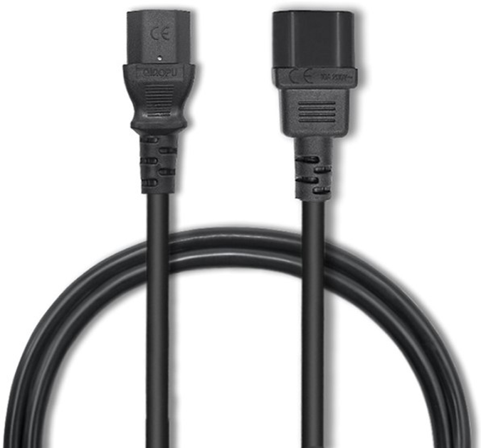 Kabel zasilający do UPS Qoltec IEC C13-C14 3m Black (5901878538983) - obraz 2