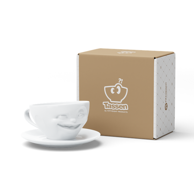 Чашка фарфоровая с блюдцем 58products Tassen Winking 200 мл Tass14801/TA - изображение 3